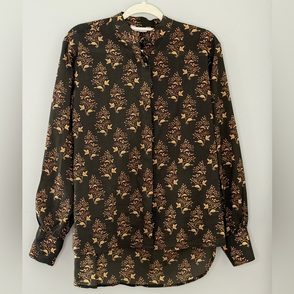 Emily Levine M/L Hand Printed Oversized Shirt